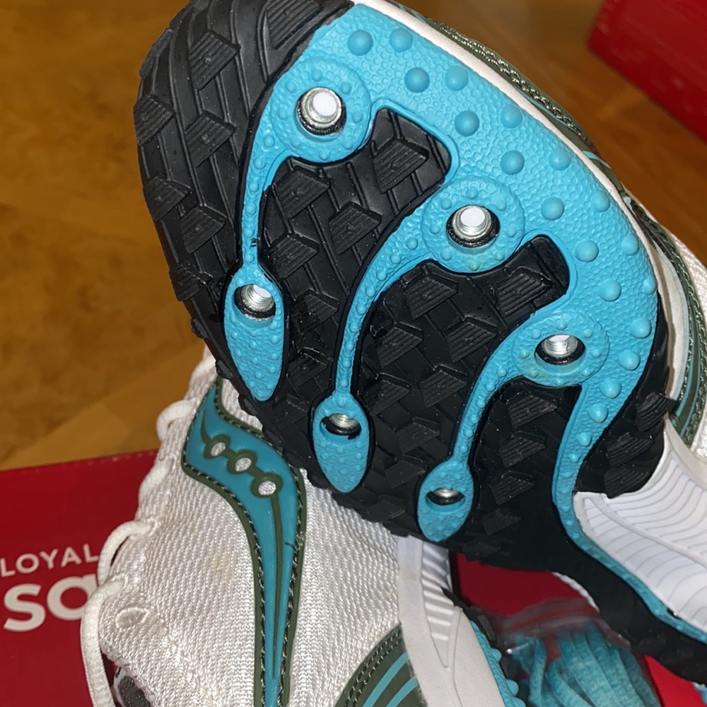 Saucony Women's White and Blue Running Shoes - Picture 11 of 11